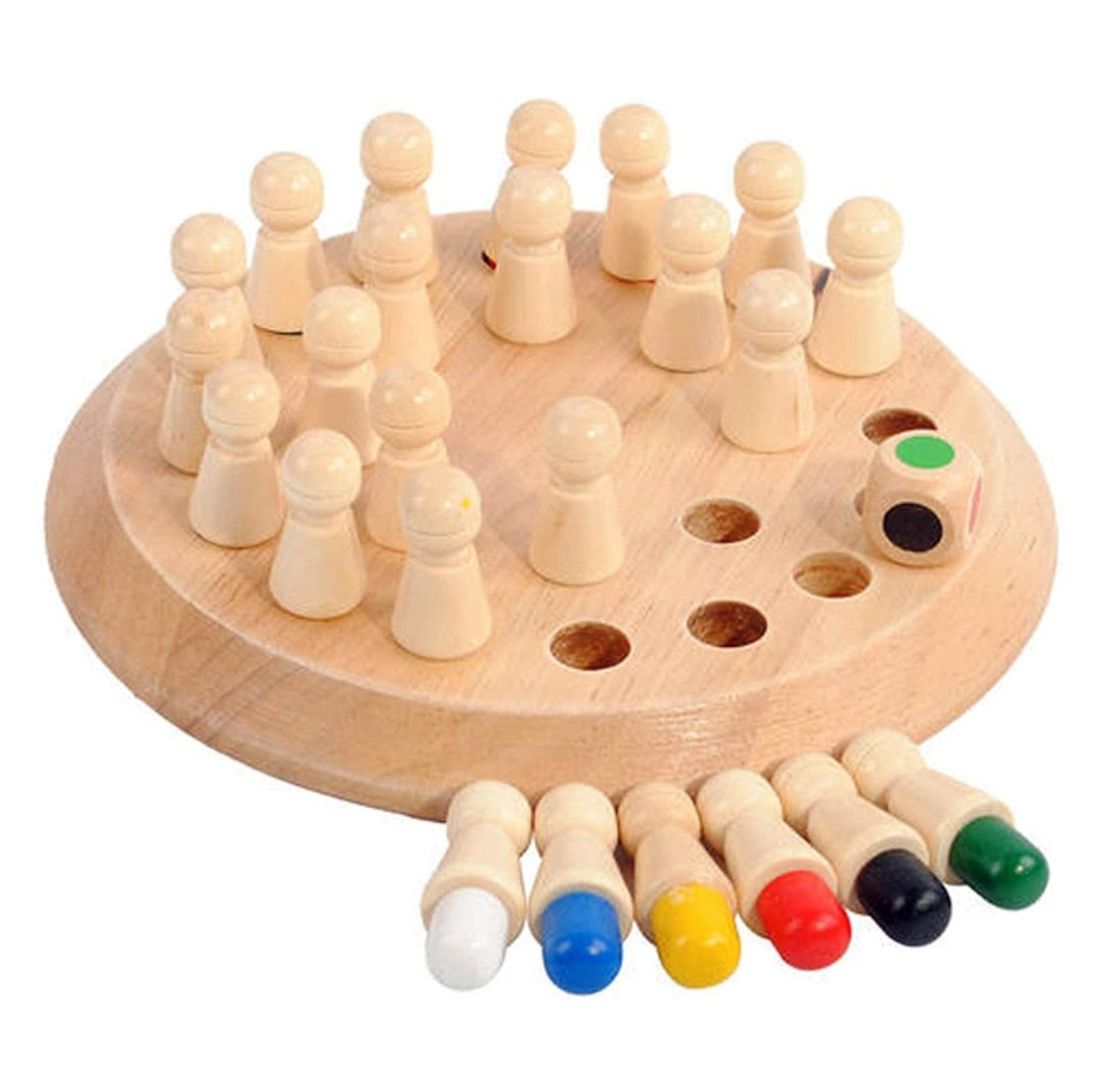 Wooden Memory Match Stick Chess Game Set, Funny Block Board Game Parent-Child Interaction Toy for Boys and Girls Age 3 and Up, Kids