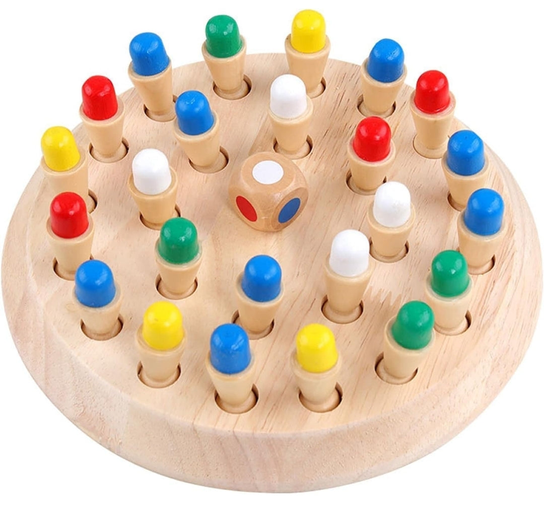 Wooden Memory Match Stick Chess Game Set, Funny Block Board Game Parent-Child Interaction Toy for Boys and Girls Age 3 and Up, Kids