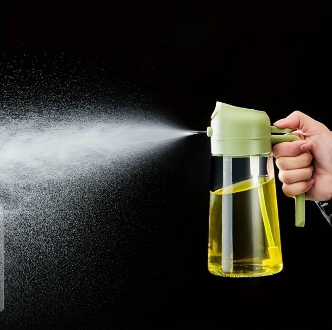Glass Oil Sprayer And Dispenser Bottle For Kitchen,2 In 1 Oil Sprayer And Dispenser,Oil Spray Bottle 500Ml For Cooking, Kitchen, Bbq, Air Fryer, Salad, Frying, Baking Oil Spray Bottle