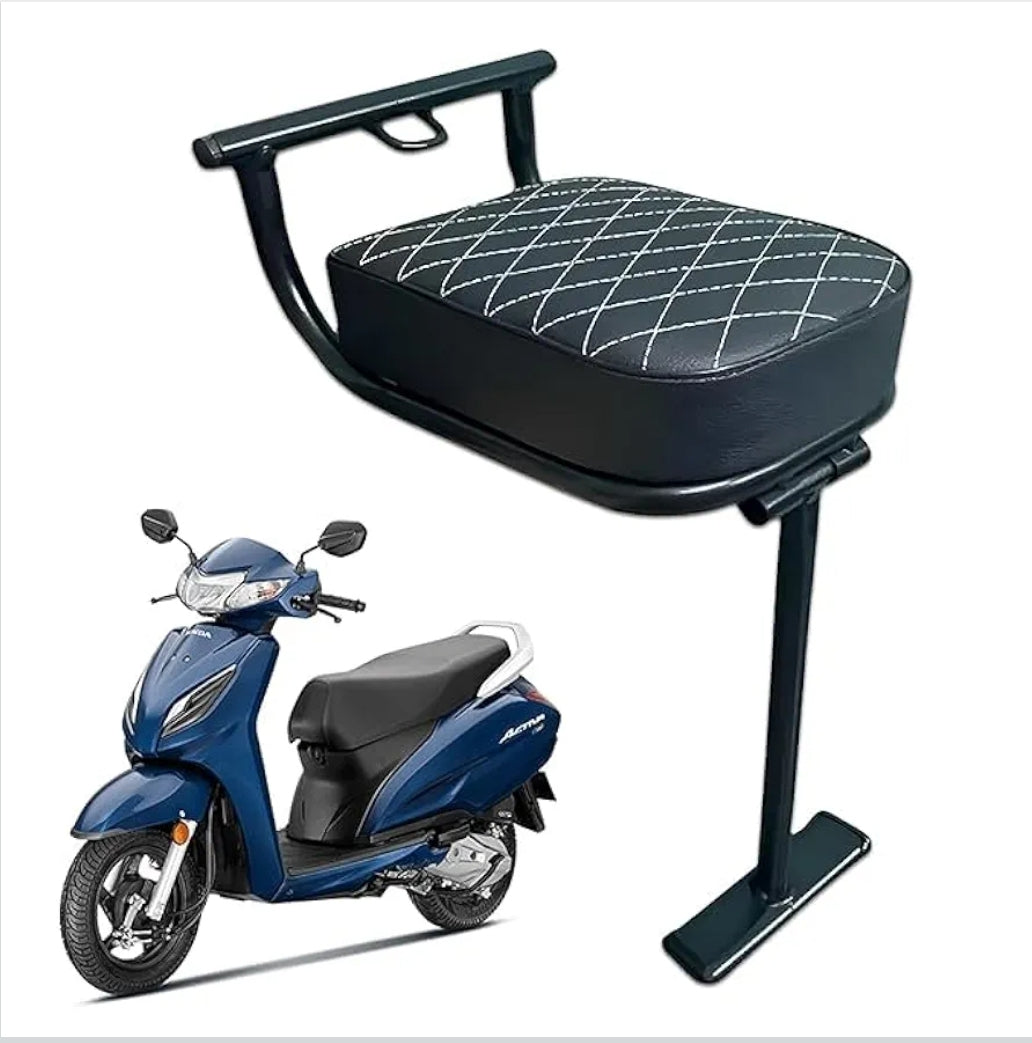 Scooter Front Baby Seat Scooty Child Sitting & Foldable Comfortable for Kids, Baby Seat Compatible for All Scooty Bike Seat for TVS, Hero, Suzuki, Honda Activa 5G, Activa 6G, Jupiter