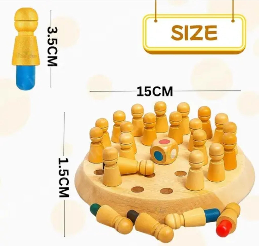 Memory Chess, Wooden Memory Match Stick Chess Game,BLOWEST Colorful Memory Chess,
